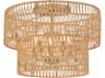 Bungalow Heaven 5-Light Soft Brass Tiered Flush Mount