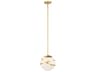 Atlys 1-Light Spring Gold Leaf Globe Mini Pendant
