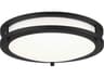 1-Light Coal Black LED Round Flush Mount
