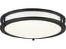 1-Light Coal Black LED Round Flush Mount