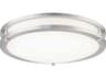 1-Light Brushed Nickel LED Round Flush Mount