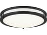 1-Light Coal Black LED Round Flush Mount