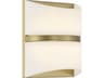 Velaux 1-Light Soft Brass Glass LED Wall Sconce