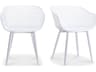 Piazza White Arm Dining Chair - Set of Two