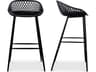 Piazza Outdoor Bar Stool Black Modern