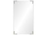 Polished Stainless Steel Rectangular Wall Mirror