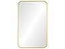 Brushed Brass Rectangular Wall Mirror