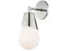Cora 1-Light Polished Nickel Glass Wall Sconce