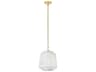 Amanza 1-Light Aged Brass Mini Pendant
