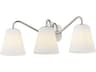 Leonella 3-Light Polished Nickel Vanity Light
