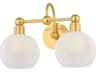 Jerica 2-Light Aged Brass Vanity Light