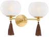 Mandy Cheng Niya 2-Light Aged Brass Vanity Light