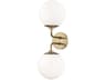 Stella Wall Sconce in Aged Brass with Opal Glass