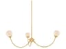 Natasha 3-Light Aged Brass Globe Chandelier