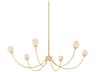 Natasha 6-Light Aged Brass Globe Chandelier