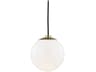Stella 1-Light Aged Brass Glass Globe Mini Pendant