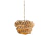 Daria 1-Light Aged Brass Round Chandelier