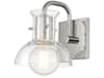 Riley 1-Light Polished Nickel Glass Wall Sconce