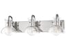 Riley 3-Light Polished Nickel Glass Vanity Light