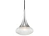 Bella 1-Light Polished Nickel Glass Bowl Mini Pendant