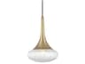 Bella 1-Light Aged Brass Bowl Mini Pendant