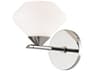 Valerie 1-Light Polished Nickel Glass Wall Sconce