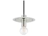 Milo 1-Light Polished Nickel White Mini Pendant