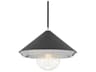 Marnie 1-Light Polished Nickel Black Pendant