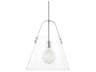 Karin 1-Light Polished Nickel Clear Glass Pendant
