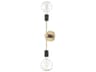 Astrid Wall Sconce Two Light in Aged Brass and Black