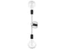 Astrid 2-Light Polished Nickel Black Wall Sconce