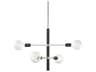 Astrid 4-Light Polished Nickel Black Pendant