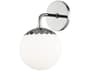 Paige 1-Light Polished Nickel Glass Wall Sconce