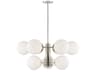 Paige 9-Light Polished Nickel Glass Globe Chandelier
