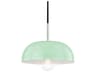 Avery 1-Light Polished Nickel Mint Green Dome Mini Pendant