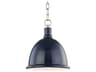 Blair 1-Light Polished Nickel Navy Dome Mini Pendant