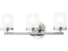 Ryan 3-Light Polished Nickel Glass Vanity Light