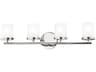 Ryan 4-Light Polished Nickel Glass Vanity Light