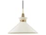 Kiki 1-Light Aged Brass Cream Pendant