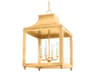 Leigh 4-Light Vintage Gold Leaf Glass Candelabra Lantern Chandelier