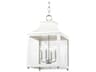 Leigh 4-Light Polished Nickel White Glass Candelabra Lantern Chandelier