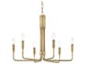 Brigitte 6-Light Aged Brass Candelabra Chandelier