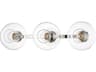 Margot 3-Light Polished Nickel Glass Vanity Light