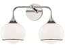 Reese 2-Light Polished Nickel Glass Vanity Light