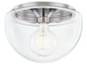 Grace 1-Light Polished Nickel Glass Dome Flush Mount