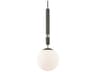 Brielle 1-Light Polished Nickel Glass Globe Mini Pendant