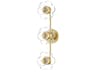 Alexa 3-Light Aged Brass Crystal Vanity Light