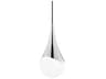 Ariana 1-Light Polished Nickel Glass Globe Mini Pendant