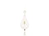 Tessa 1-Light Aged Brass Clear Glass Geometric Mini Pendant