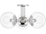 Meadow 3-Light Polished Nickel Glass Globe Semi Flush Mount